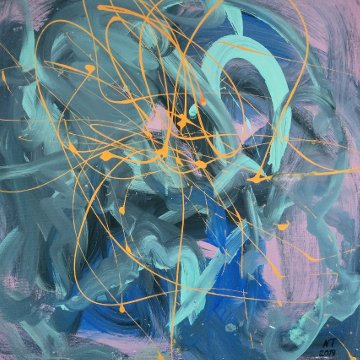 Мечтая вместе, acryl on canvas, 80x80, 2020