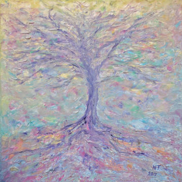 Дерево Кодама, холст/акрил, 60x60, 2018