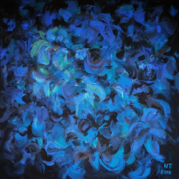 Night Violets, acryl on canvas, 60x60, 2018