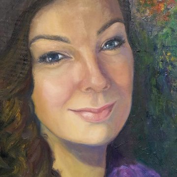Portrait of Olga Jakovleva (in private collection), audekls/eļļa, 40x50, 2019