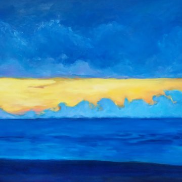 Sunset in Jurmala, oil on canvas, 80x60, 2019