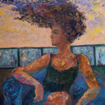 Windy, oil on canvas, 50x70, 2018